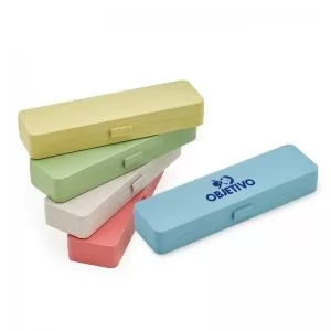 Estojo em Fibra de Bambu para 1 Caneta Personalizado | Dimensões (L x A x P): 5.1 x 17.1 x 2.6 | Peso = 50 g