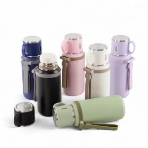 Garrafa Térmica Personalizada para Chá ou Café | Dimensões (L x A x P): 9.3 x 22.2 x 9.3 | Peso = 385 g