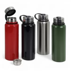 Garrafa Térmica Personalizada | Dimensões (L x A x P): 8.8 x 28.3 x 8.8 | Peso = 270 g