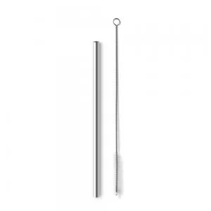 Kit Canudo de Aço Inox e Escova Personalizado | Dimensões (L x A x P): 0.6 x 21.5 x 0.6 | Peso = 14 g