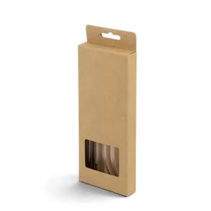 Kit Canudo de Vidro Personalizado | Dimensões (L x A x P): 0.8 x 2.0 x 0.8 | Peso = 78 g