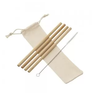 Kit Canudo em Bambu Personalizado | Dimensões (L x A x P): 6.0 x 23.0 x 6.0 | Peso = 31 g