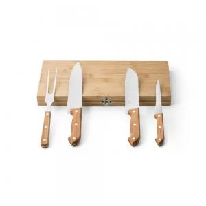 Kit Churrasco 4 Peças Personalizado | Dimensões (L x A x P): 17.9 x 35.0 x 2.9 | Peso = 1500 g