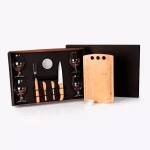 Kit Churrasco com 11 Peças Personalizado | Dimensões (L x A x P): 57.7 x 11.5 x 40.0 | Peso = 2220 g