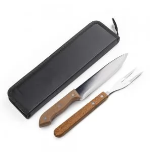 Kit Churrasco com 2 Peças Personalizado | Dimensões (L x A x P): 33.5 x 2.7 x 8.5 | Peso = 285 g