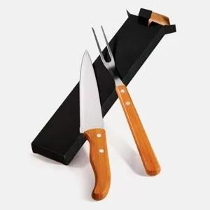 Kit Churrasco com 2 Peças Personalizado | Dimensões (L x A x P): 5.0 x 33.0 x 5.0 | Peso = 240 g