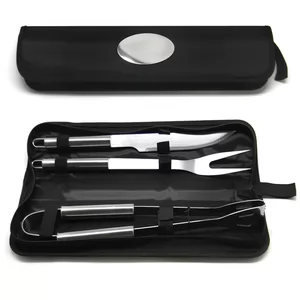 Kit Churrasco com 3 Peças Personalizado | Dimensões (L x A x P): 9.0 x 37.0 x 0.0 | Peso = 448 g