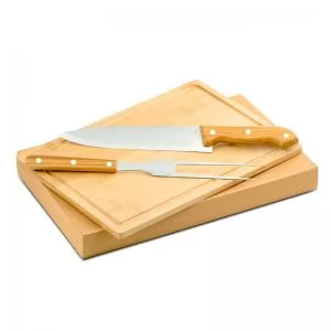 Kit Churrasco com 3 peças Personalizado | Dimensões (L x A x P): 36.0 x 21.0 x 4.0 | Peso = 845 g