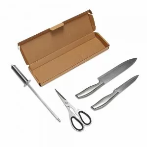 Kit Churrasco com 4 peças Personalizado | Dimensões (L x A x P): 8.5 x 32.0 x 2.5 | Peso = 364 g