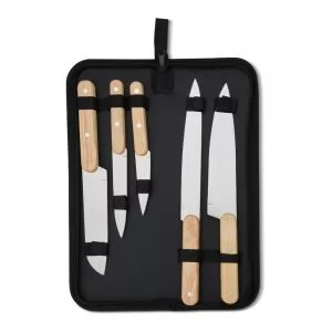 Kit Churrasco com 5 peças Personalizado | Dimensões (L x A x P): 35.8 x 13.2 x 0.0 | Peso = 605 g