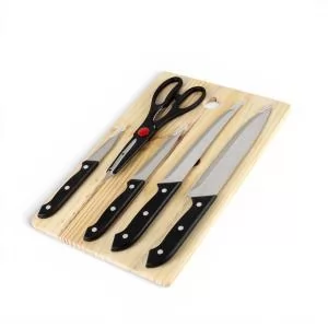 Kit Churrasco com 6 Peças Personalizado | Dimensões (L x A x P): 21.0 x 32.0 x 2.5 | Peso = 490 g