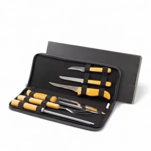Kit Churrasco com 7 Peças Personalizado | Dimensões (L x A x P): 18.0 x 4.2 x 37.1 | Peso = 690 g