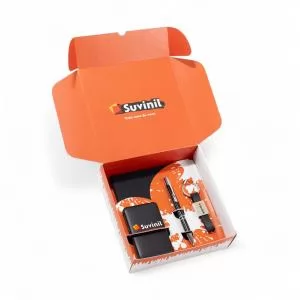 Kit Escritório Personalizado | Dimensões (L x A x P): 18.5 x 18.5 x 6.0 | Peso = 430 g