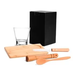 Kit para Caipirinha Personalizado | Dimensões (L x A x P): 13.5 x 22.7 x 13.5 | Peso = 730 g