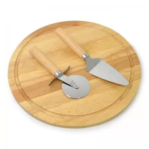 Kit Pizza com 3 Peças Personalizada | Dimensões (L x A x P): 32.5 x 32.5 x 1.1 | Peso = 826 g