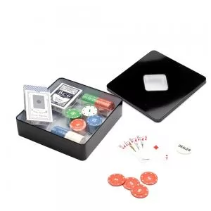Kit Poker com 100 Fichas Personalizado | Dimensões (L x A x P): 20.0 x 5.2 x 19.0 | Peso = 815 g
