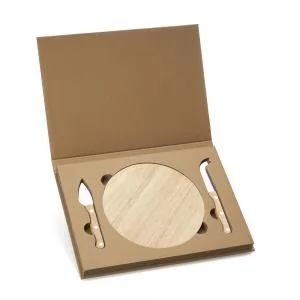 Kit Queijo 3 Peças Personalizado | Dimensões (L x A x P): 24.8 x 34.6 x 2.5 | Peso = 830 g