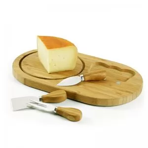 Kit Queijo 4 Peças Personalizado | Dimensões (L x A x P): 19.5 x 33.0 x 1.7 | Peso = 685 g