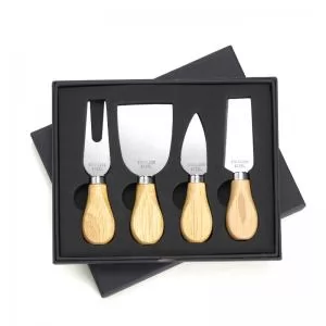 Kit Queijo 4 Peças Personalizado | Dimensões (L x A x P): 18.9 x 15.9 x 2.2 | Peso = 233 g