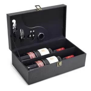 Kit Vinho 4 peças Personalizado | Dimensões (L x A x P): 34.5 x 12.0 x 20.0 | Peso = 1050 g