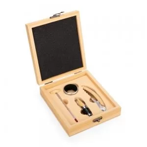 Kit Vinho 4 Peças Personalizado | Dimensões (L x A x P): 14.9 x 4.9 x 16.9 | Peso = 418 g