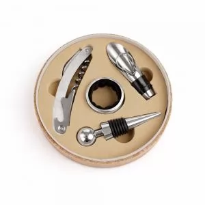Kit Vinho 4 Peças Personalizado | Dimensões (L x A x P): 14.7 x 4.0 x 14.7 | Peso = 280 g