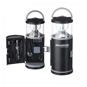 Lanterna led com Kit Ferramentas 15pçs Personalizada | Dimensões (L x A x P): 9.7 x 25.0 x 9.7 | Peso = 605 g