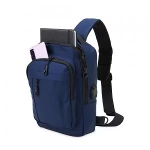 Mini Mochila Transversal Personalizada | Dimensões (L x A x P): 19.5 x 29.0 x 13.5 | Peso = 380 g