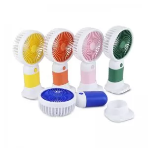 Mini Ventilador Recarregável Personalizado | Dimensões (L x A x P): 7.8 x 14.6 x 3.7 | Peso = 120 g