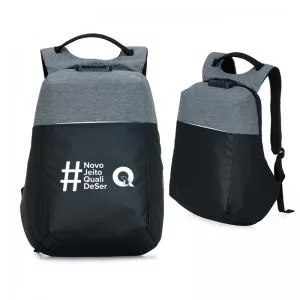 Mochila Antifurto para Notebook Personalizada | Dimensões (L x A x P): 33.5 x 45.0 x 19.0 | Peso = 641 g