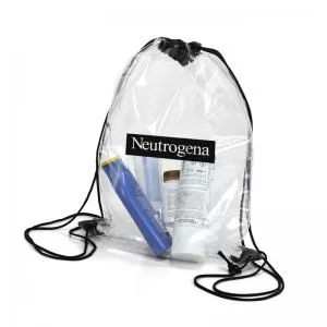 Mochila Saco em PVC Transparente Personalizada | Dimensões (L x A x P): 34.5 x 46.0 x 0.0 | Peso = 125 g