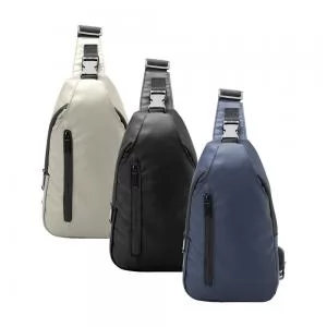 Mochila Transversal Personalizada | Dimensões (L x A x P): 15.4 x 29.2 x 5.0 | Peso = 185 g