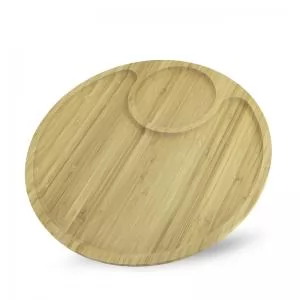 Petisqueira de Bambu Personalizado | Dimensões (L x A x P): 32.0 x 32.0 x 1.7 | Peso = 672 g