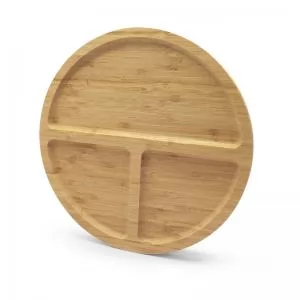 Petisqueira de Bambu Personalizado | Dimensões (L x A x P): 25.0 x 25.0 x 1.7 | Peso = 360 g