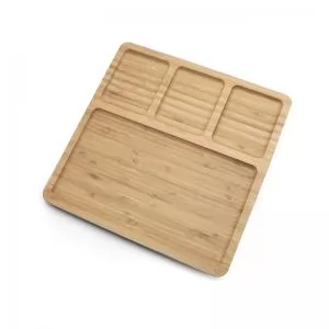 Petisqueira de Bambu Personalizado | Dimensões (L x A x P): 28.0 x 28.0 x 1.7 | Peso = 588 g