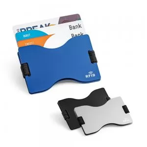 Porta Cartão em Alumínio Personalizado | Dimensões (L x A x P): 5.8 x 9.0 x 0.4 | Peso = 25 g