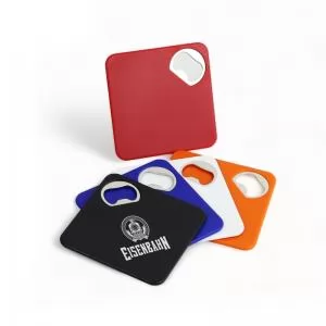 Porta Copo Abridor Personalizado | Dimensões (L x A x P): 8.2 x 0.4 x 8.2 | Peso = 25 g