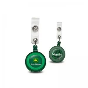 Porta Crachá Retrátil Personalizada | Dimensões (L x A x P): 3.2 x 4.3 x 1.6 | Peso = 11 g