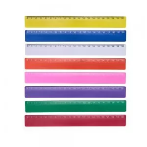 Régua Plástica Personalizada | Dimensões (L x A x P): 28.0 x 2.4 x 0.2 | Peso = 8 g