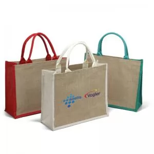 Sacola de Juta Ecológica Personalizada | Dimensões (L x A x P): 38.0 x 31.0 x 14.0 | Peso = 200 g