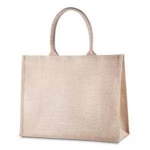 Sacola de Juta Ecológica Personalizada | Dimensões (L x A x P): 43.0 x 34.0 x 16.5 | Peso = 245 g