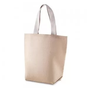 Sacola de Juta Ecológica Personalizada | Dimensões (L x A x P): 38.0 x 40.0 x 15.0 | Peso = 185 g