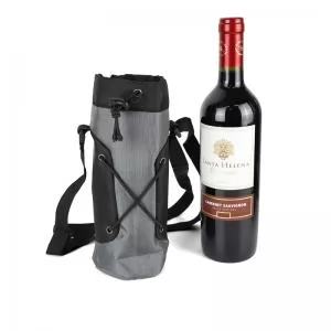 Sacola para Copo e Garrafa de Vinho Personalizada | Dimensões (L x A x P): 14.0 x 23.5 x 1.0 | Peso = 70 g