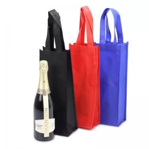 Sacola Personalizada para 1 Garrafa de Vinho | Dimensões (L x A x P): 12.5 x 35.5 x 8.0 | Peso = 20 g