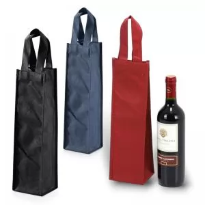 Sacola Personalizada Para 1 Garrafa | Dimensões (L x A x P): 10.0 x 30.0 x 10.0 | Peso = 40 g