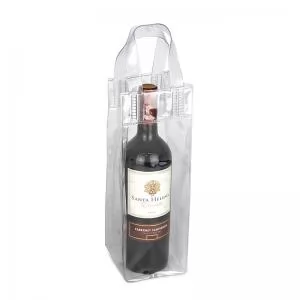 Sacola Refrigeradora para 1 Garrafa de Vinho Personalizada | Dimensões (L x A x P): 10.5 x 30.0 x 10.5 | Peso = 60 g