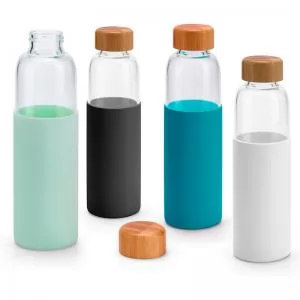 Squeeze de Vidro  Personalizado | Dimensões (L x A x P): 6.9 x 23.6 x 6.6 | Peso = 360 g