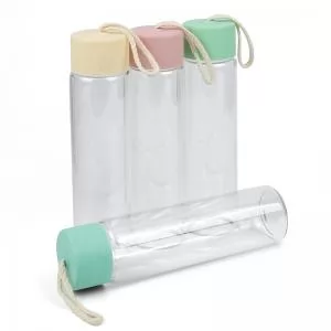 Squeeze de Vidro Personalizado | Dimensões (L x A x P): 5.5 x 20.7 x 5.5 | Peso = 210 g