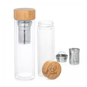 Squeeze Garrafa de Vidro Personalizada | Dimensões (L x A x P): 7.2 x 23.5 x 7.2 | Peso = 496 g