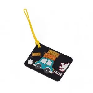 Tag Mala Identificador de Bagagem Personalizado | Dimensões (L x A x P): 9.0 x 6.0 x 0.5 | Peso = 0 g